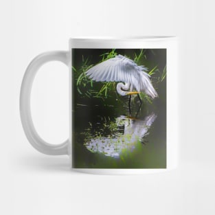 Preening egret Mug